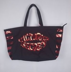 Victoria’s Secret Sequin Red Lip Weekender Tote